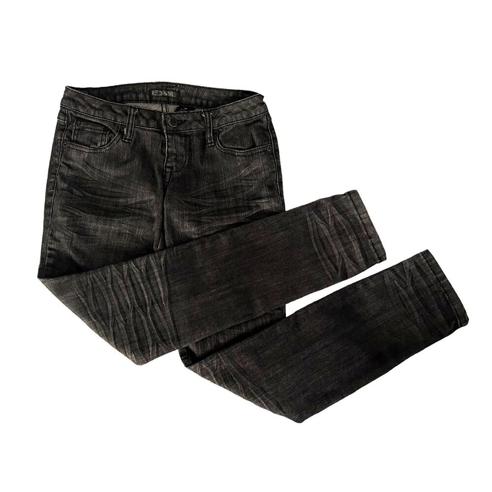 ZD Premium Black Distressed Skinny Jeans Womens Size 3
